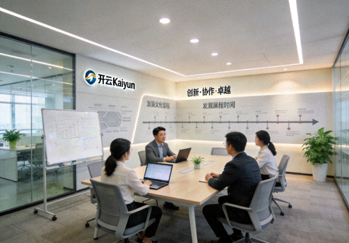 开云Kaiyun总部现代化办公环境，展示开放式协作空间与品牌文化墙