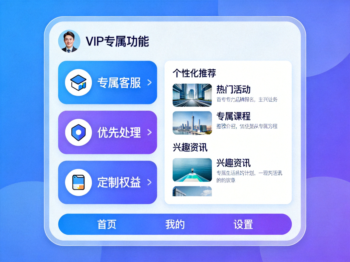开云平台VIP专属功能与个性化推荐界面