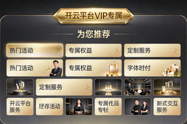 开云平台VIP专属个性化推荐界面与金色标识