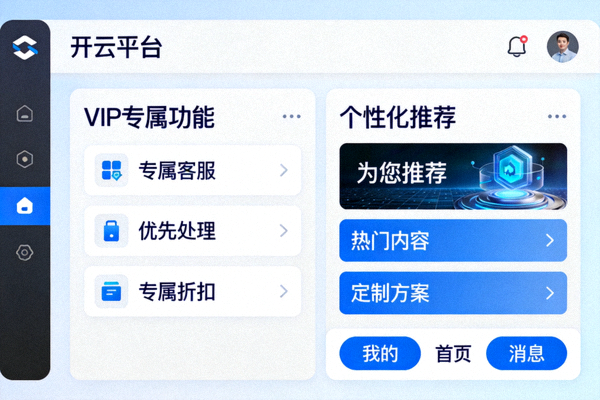 开云平台VIP专属功能与个性化推荐界面展示