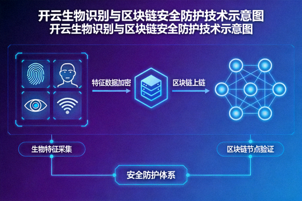 开云生物识别与区块链安全防护技术示意图