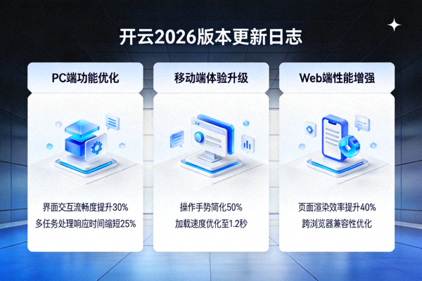 开云2026版本更新日志全平台功能优化与体验升级汇总配图
