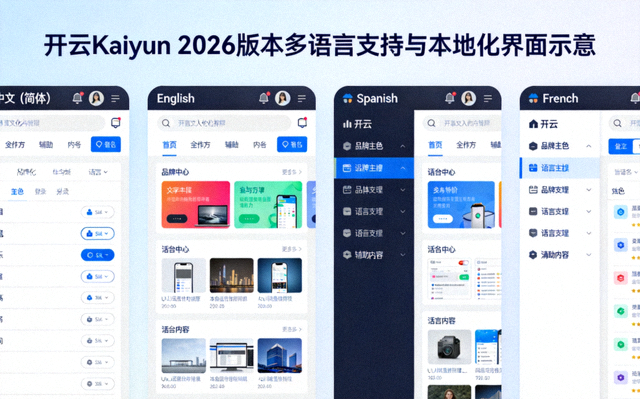开云Kaiyun 2026版本多语言支持与本地化界面示意