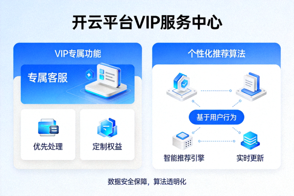 开云平台VIP专属功能与个性化推荐算法界面示意图