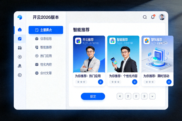 开云2026版本全新界面与智能推荐模块展示图