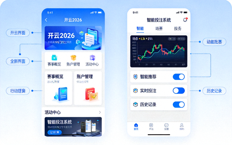 开云2026全新界面与智能投注系统界面展示图